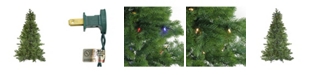 Northlight 6.5' Layered Pine Instant Power Artificial Christmas Tree - Dual Color LED Lights